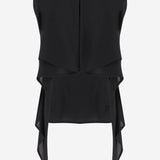 TOP SENZA MANICHE IN MISTO CARTA CON PANNELLI LATERALI ALLUNGATI TOW00910AJ00254 990 JACQUEMUS 