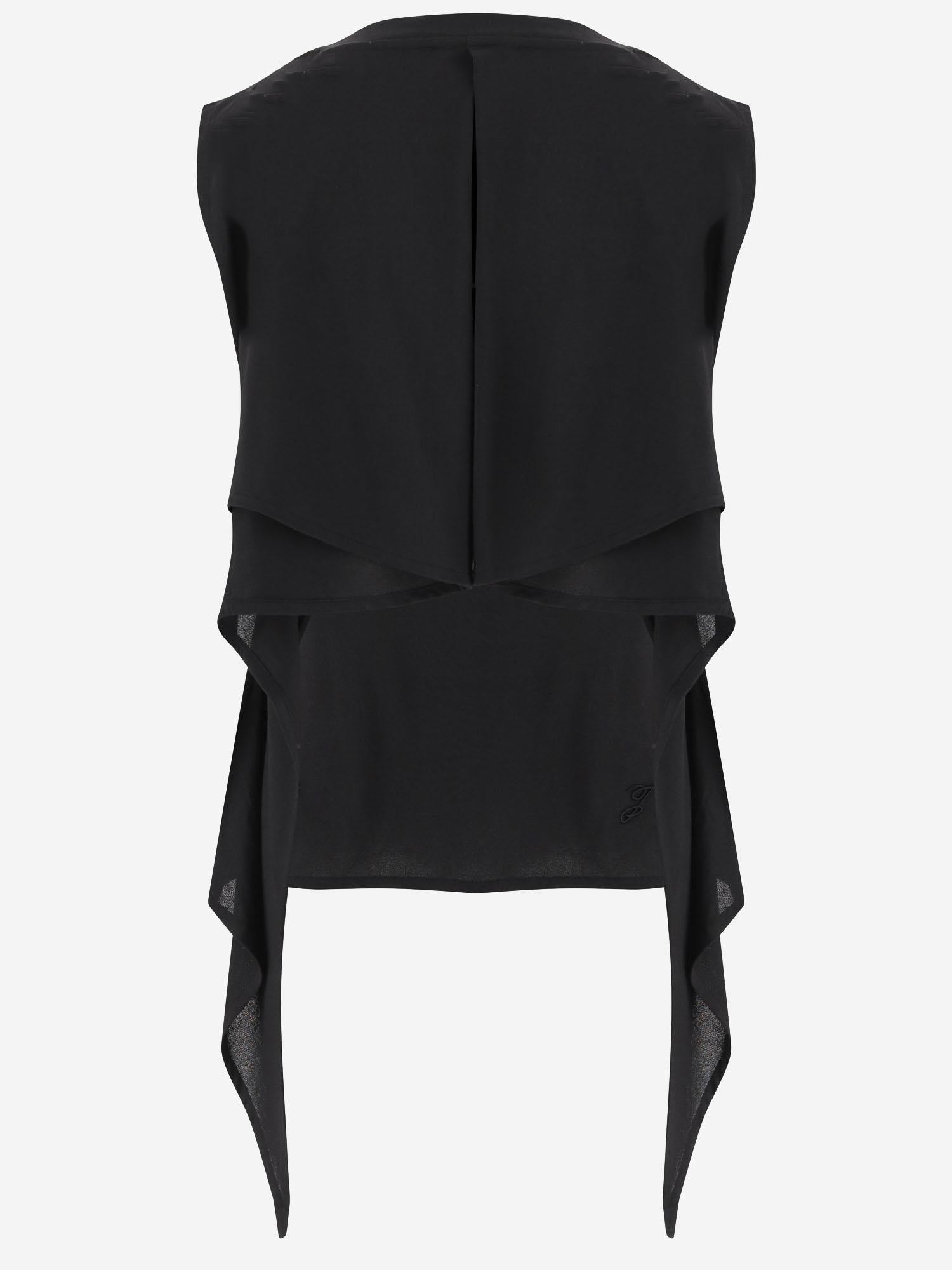 TOP SENZA MANICHE IN MISTO CARTA CON PANNELLI LATERALI ALLUNGATI TOW00910AJ00254 990 JACQUEMUS 