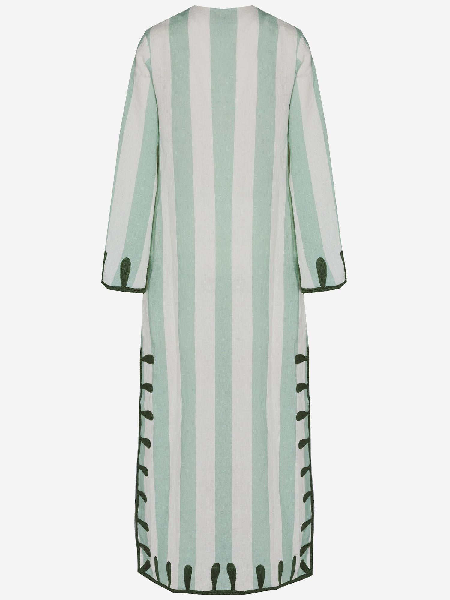 Abito edna in lino EDNA GREEN PHILIPPA 1970 