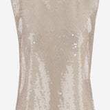 TOP SENZA MANICHE IN TESSUTO LUCIDO CON PAILLETTES T061 PSEQDUSK NICCOLO PASQUALETTI 