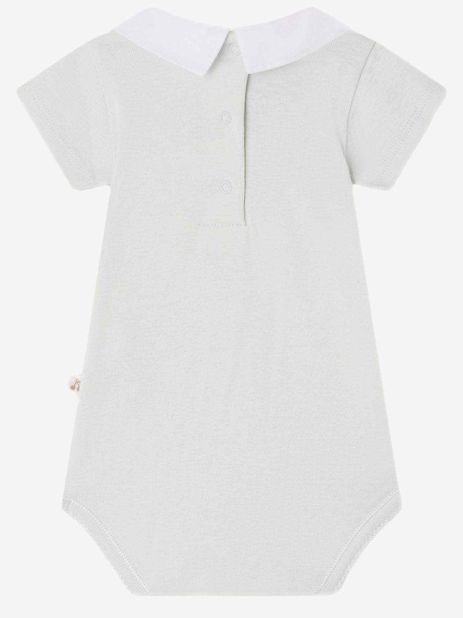 BODY IN COTONE CON COLLETTO RICAMATO S06OUNK00002 012 BONPOINT KIDS 