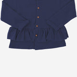 CARDIGAN IN MISTO COTONE STRETCH CON ORLO ARRICCIATO 25W178 DARKBLUE 1+ IN THE FAMILY KIDS 