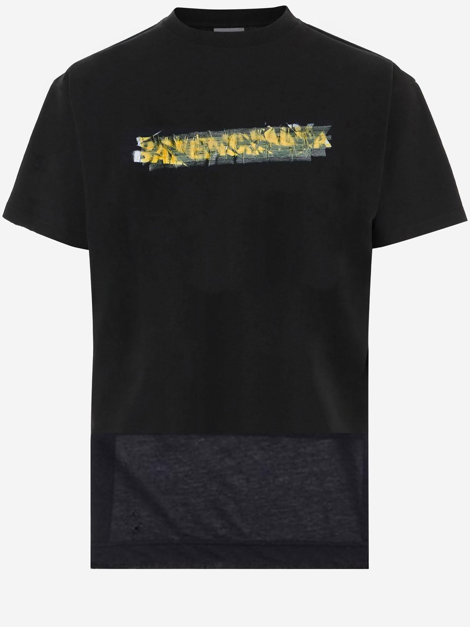 T-SHIRT IN COTONE CON LOGO 871744 TUVI71000 BALENCIAGA 