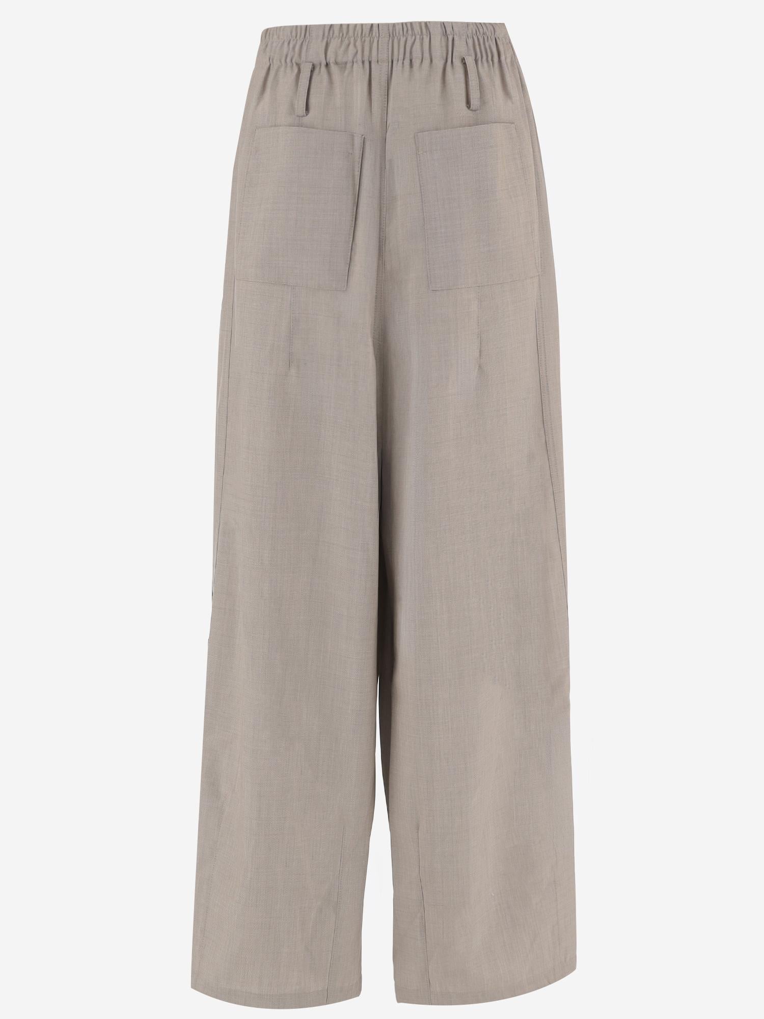 PANTALONI OAKDALE IN LANA PAFS22027 276 THE FRANKIE SHOP 