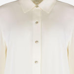 CAMICIA IN SETA STRETCH V101013150 101OWH VINCE 