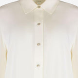 CAMICIA IN SETA STRETCH V101013150 101OWH VINCE 