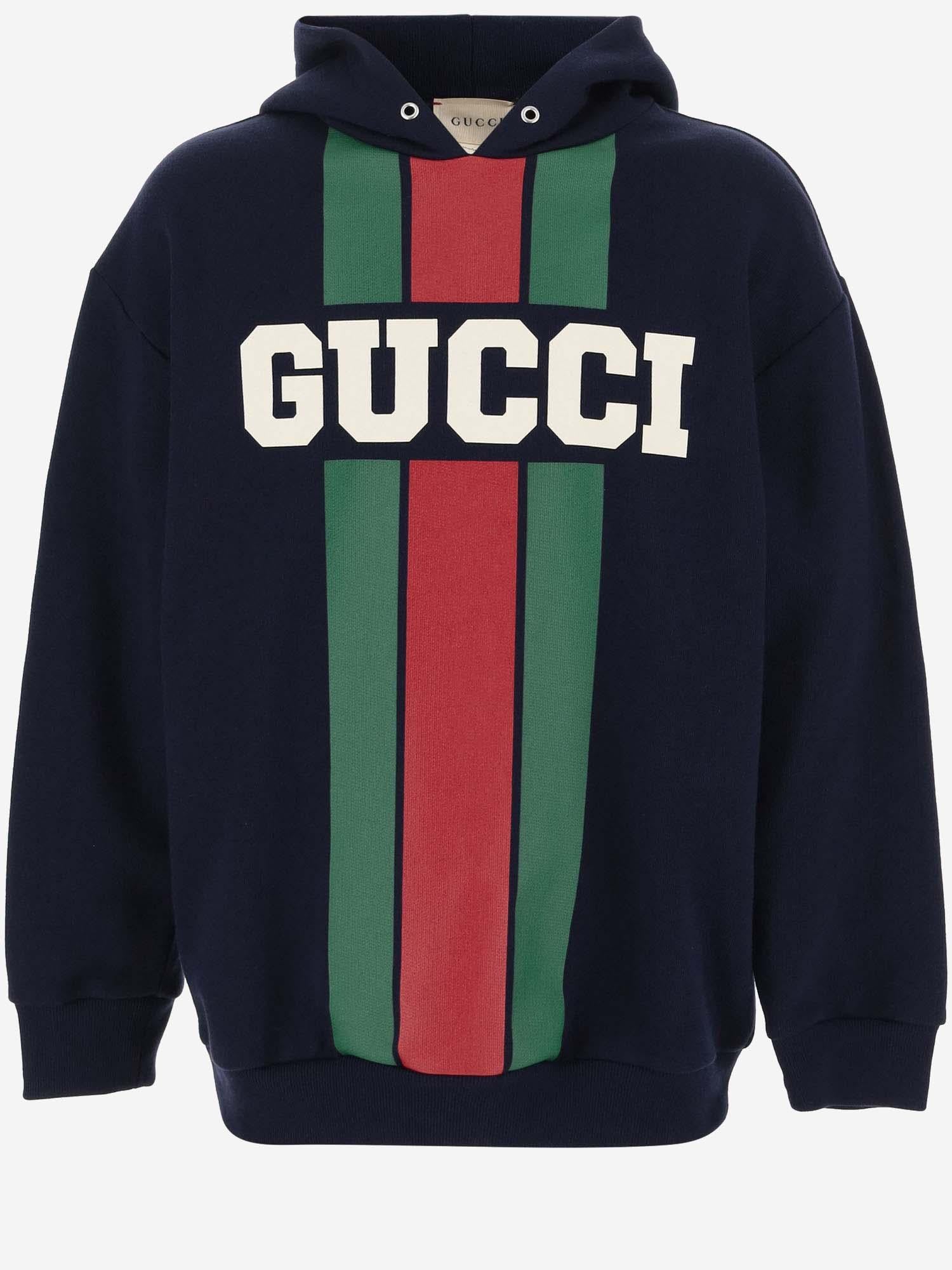 FELPA CON CAPPUCCIO IN COTONE CON LOGO 791861 XJGOF4392 GUCCI KIDS 