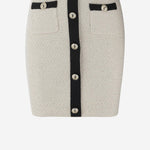 MInigonna in maglia di paillettes SS25019SKC CREAM SELF PORTRAIT 