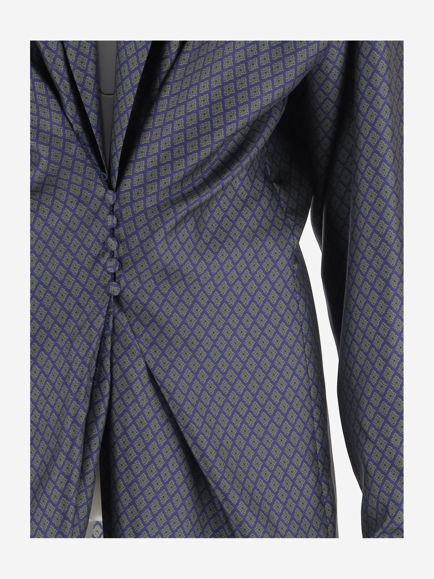 CAMICIA IN SETA CON DRAPPEGGIO FRONTALE 010781 2333509 DRIES VAN NOTEN 