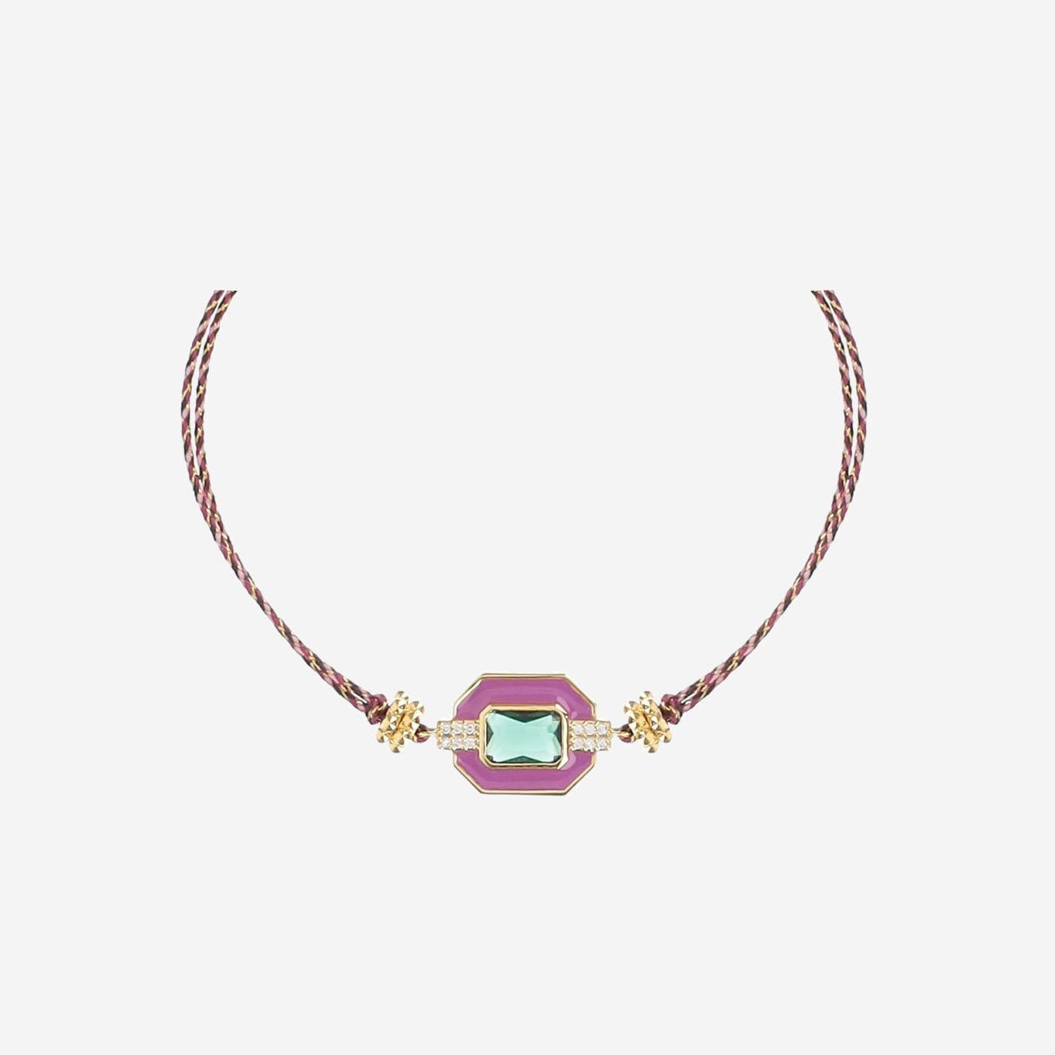 BRACCIALE FUCSIA ART DECO BR368 ORO MYA BAY 