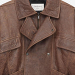 BOMBER IN PELLE DI AGNELLO INVECCHIATA 843931 YCSX22800 SAINT LAURENT 