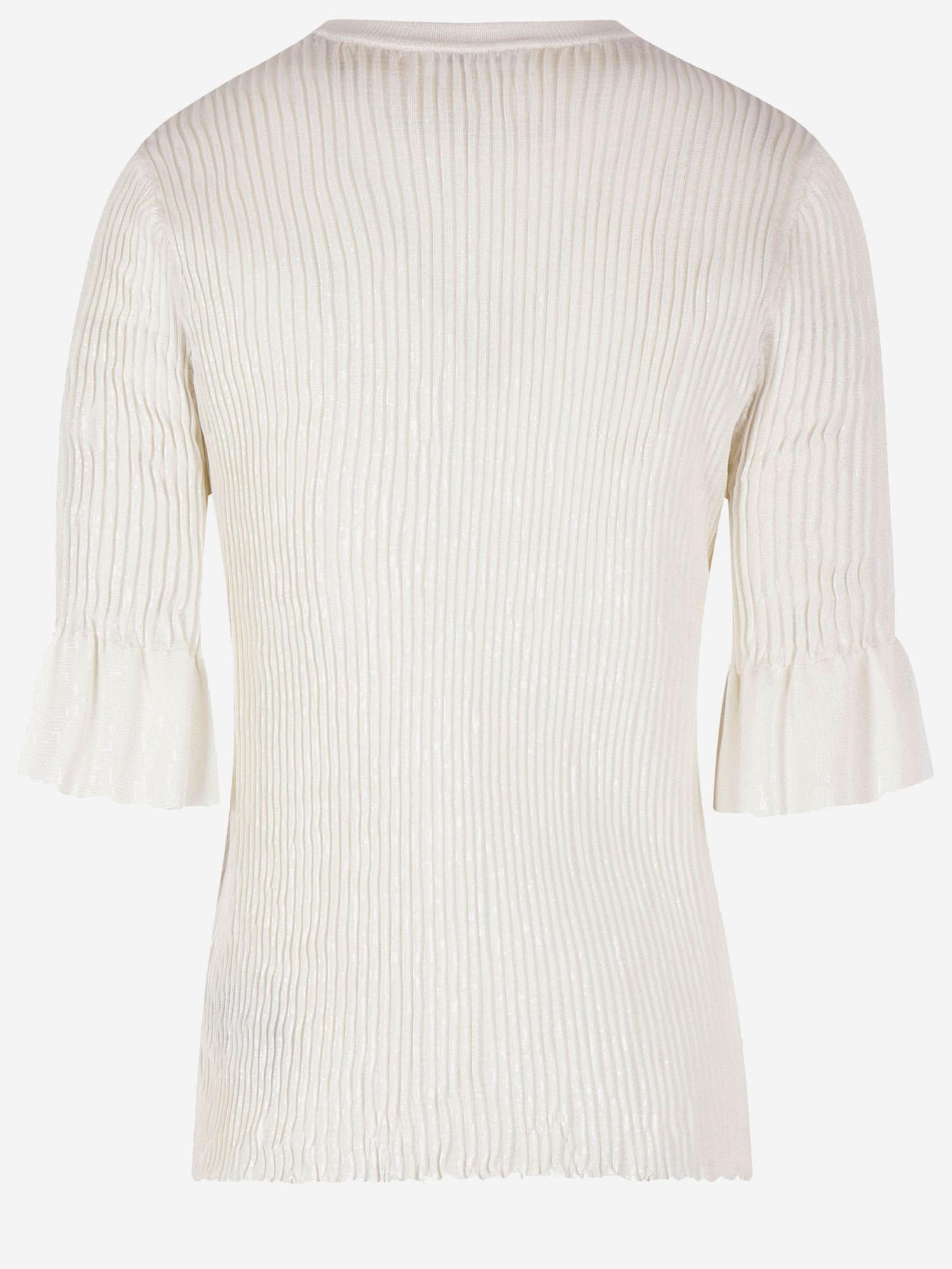 T-SHIRT IN MISTO VISCOSA CON MANICHE ARRICCIATE J02GC0144 J18363100 JIL SANDER 