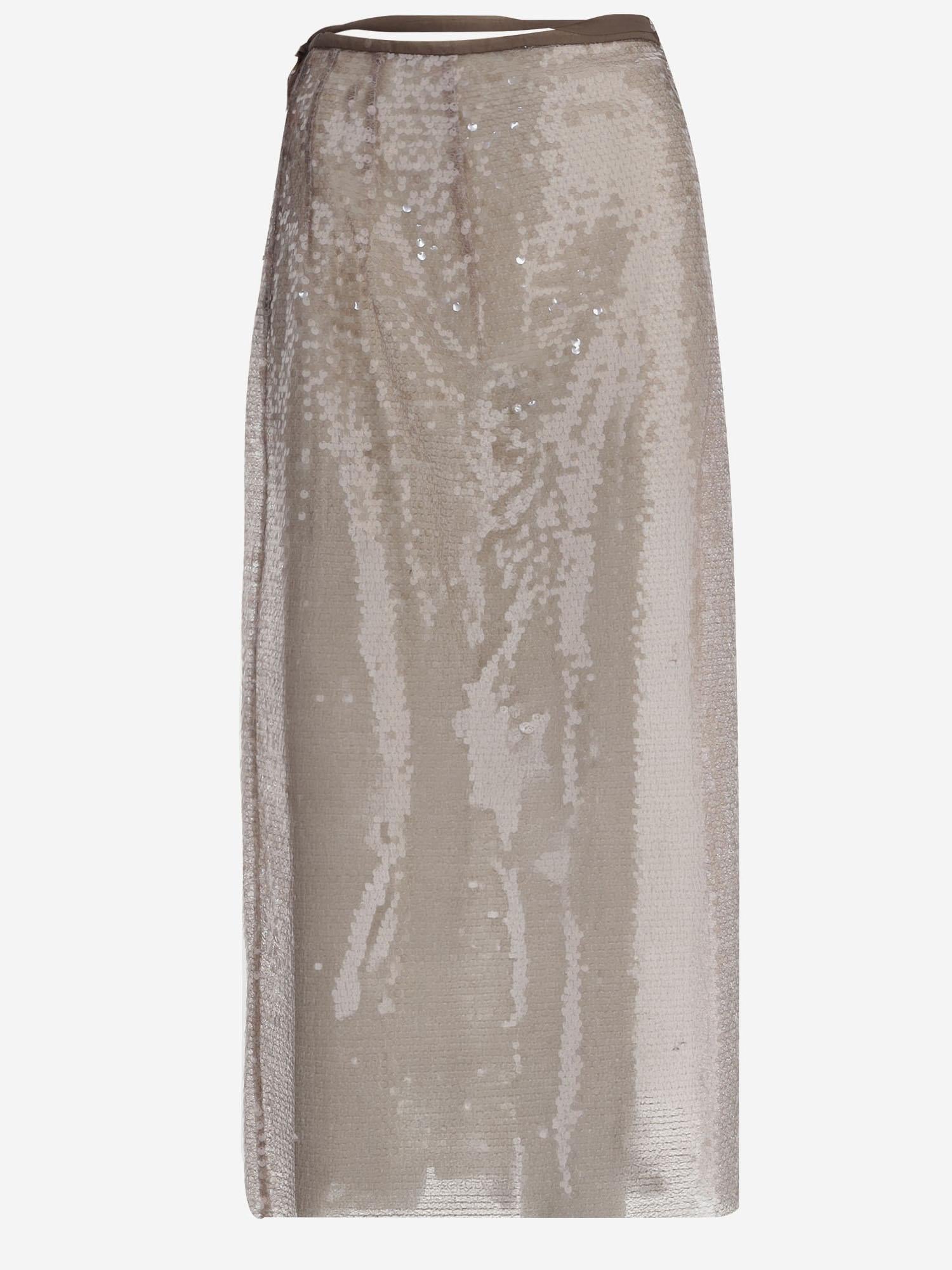 GONNA IN NYLON CON PAILLETTES S058B PSEQDUSK NICCOLO PASQUALETTI 