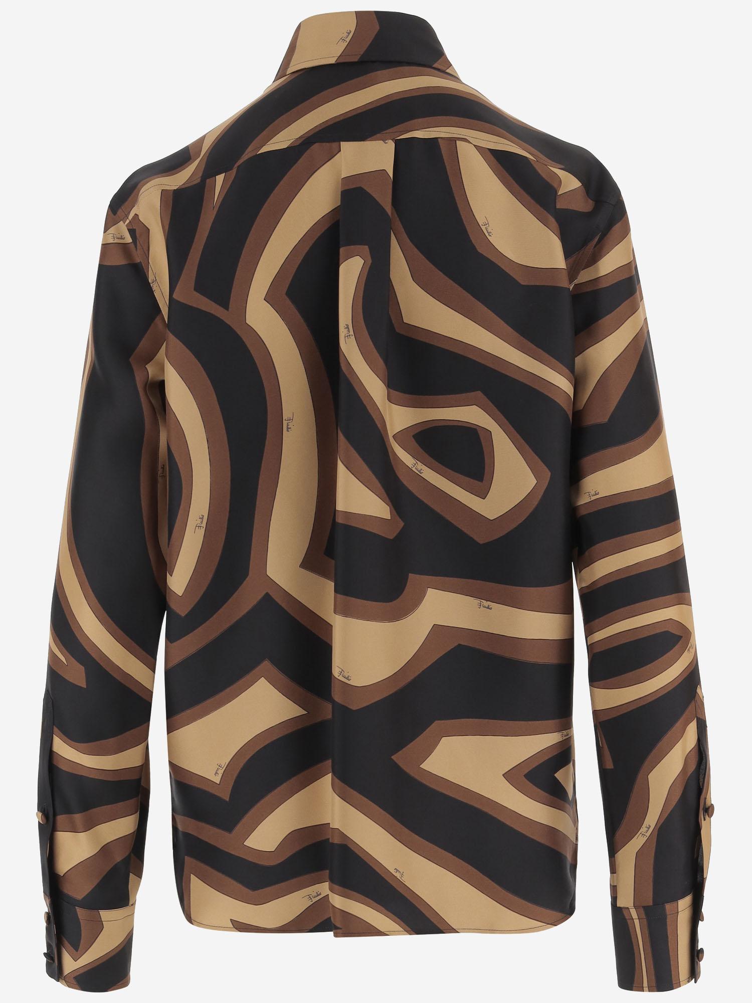 CAMICIA IN SETA CON STAMPA LABIRINTO 5URJ09 5U741049 EMILIO PUCCI 