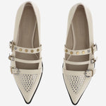 SCARPA A PUNTA CON FIBBIE IN PELLE SD0371 P001DY7 PINKO 