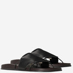 SANDALI VIVIENNE SLIDE IN PELLE F1792SN65 BLK THE ROW 