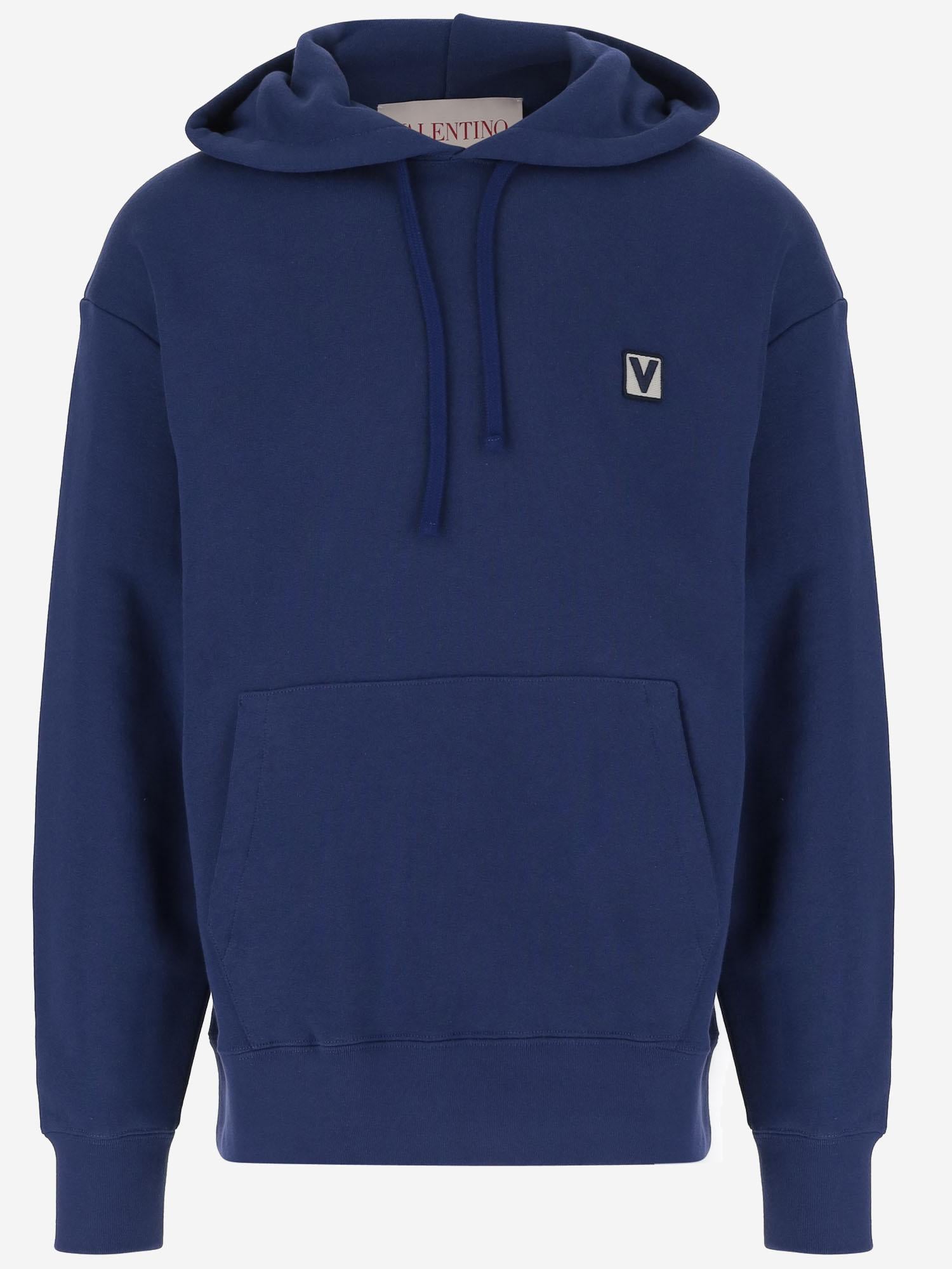 FELPA VLOGO SIGNATURE IN COTONE 6V3MF28NAQU B01 VALENTINO 
