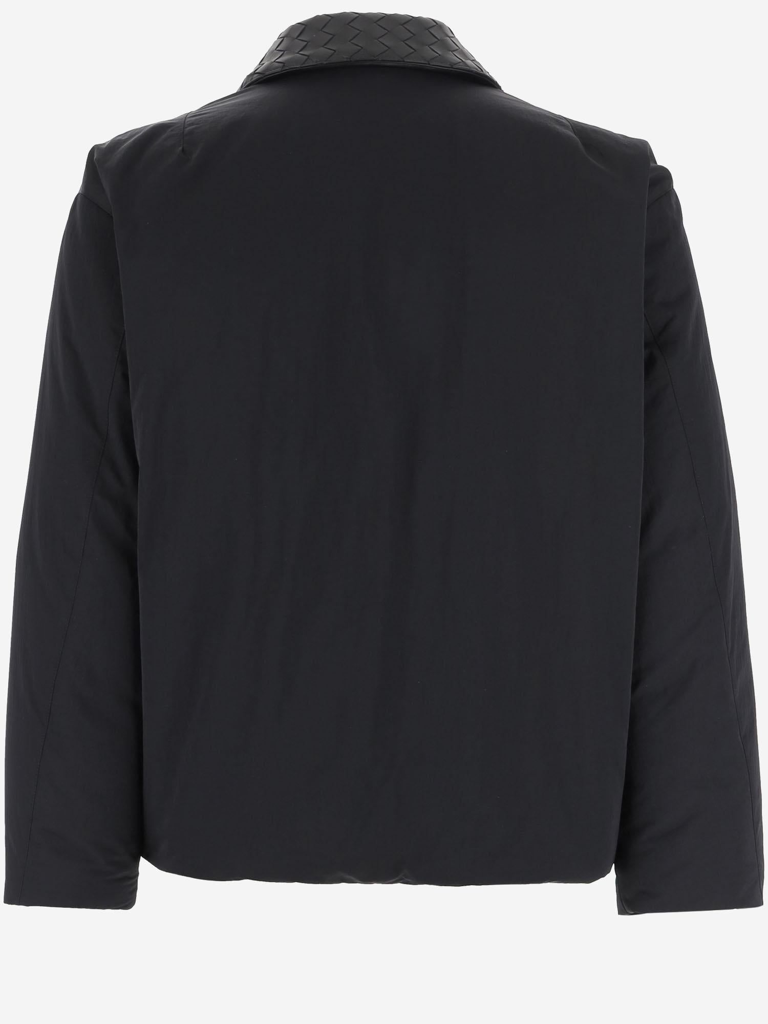 GIACCA IN NYLON CON COLLETTO INTRECCIATO 837043 V5O301000 BOTTEGA VENETA 