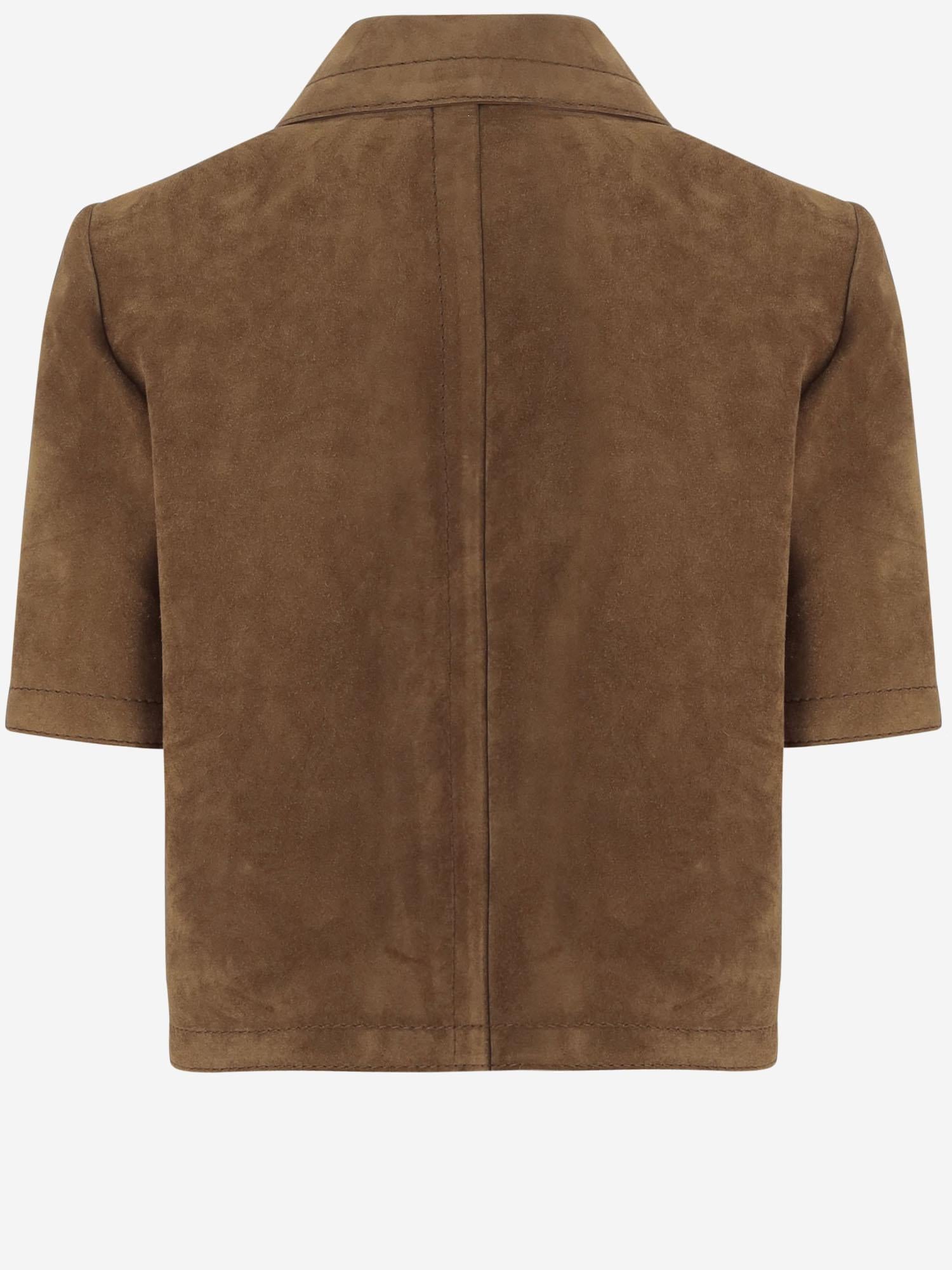 GIACCA IN PELLE SCAMOSCIATA CON MORSETTO 815070 XNA5C2234 GUCCI 