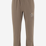 PANTALONI IN COTONE CON APPLICAZIONE CHECK 8116096 CLAY BROWN BURBERRY 