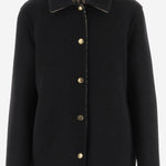 GIACCA IN LANA 8115289 BLACK/SAND IP CHECK BURBERRY 