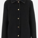 GIACCA IN LANA 8115289 BLACK/SAND IP CHECK BURBERRY 