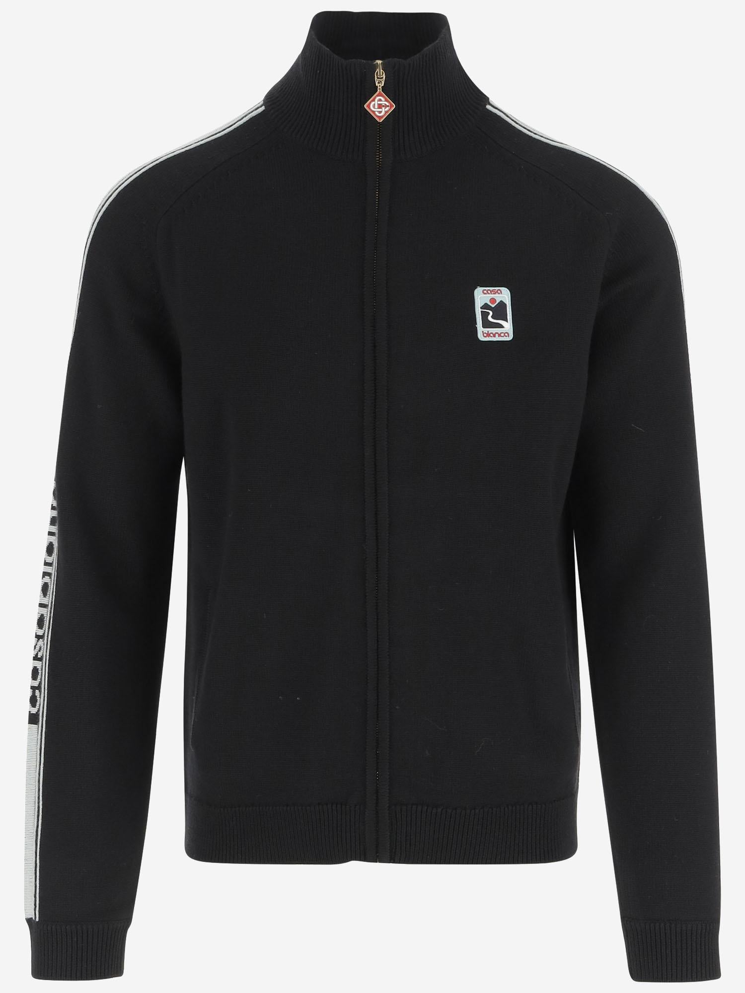 FELPA IN LANA MERINO CON LOGO MPF25KW1003 01 CASABLANCA 