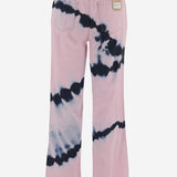 JEANS IN COTONE CON MOTIVO TIE-DYE DAM26TU2 PINK DONT @ ME 