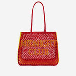 BORSA SHOPPING ULYSS IN RAFIA ULYSS ROUGE WILD 
