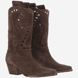 STIVALI IN SUEDE CON DETTAGLI CUT-OUT SR490202 VELOURMUSTANG SARTORE 