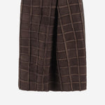 GONNA IN PELLE CON MOTIVO QUADRATO S010 LEASQBROWN NICCOLO PASQUALETTI 