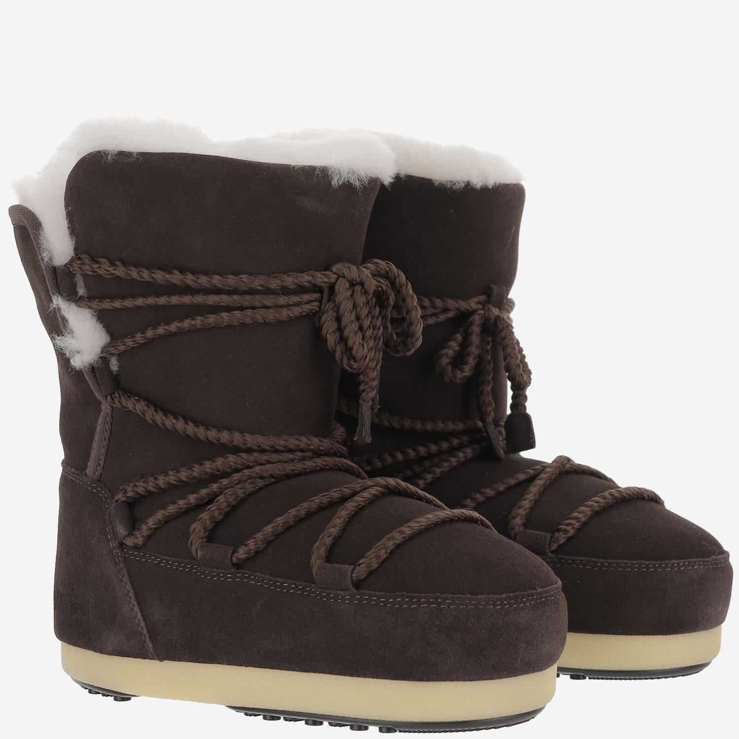 STIVALE EVX IN PELLE SCAMOSCIATA E SHEARLING 1470050 M010 MOON BOOT 