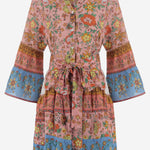 ABITO IN COTONE CON MOTIVO FLOREALE LAURA 04PINK PEPS CANNES 