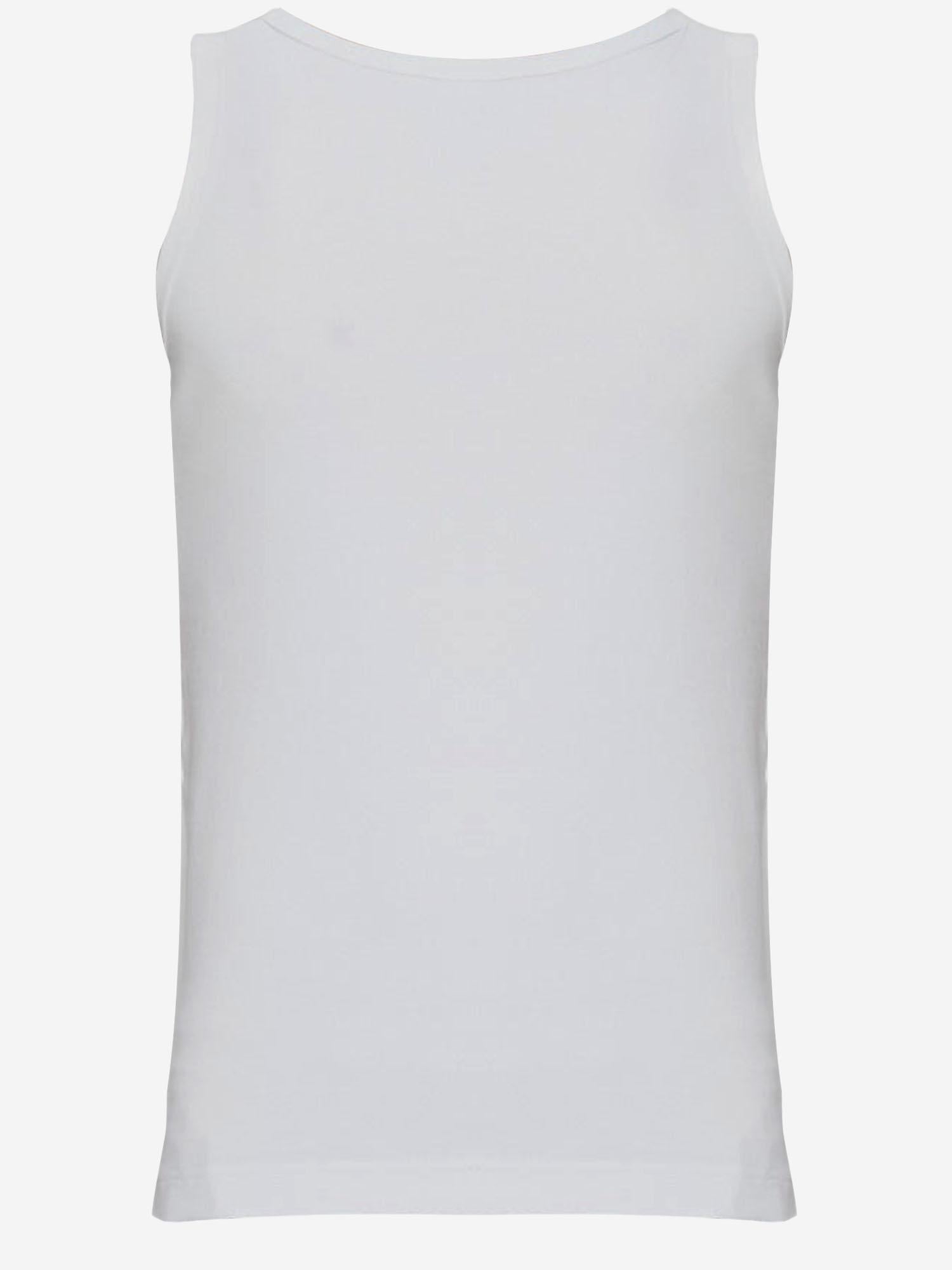 TANK TOP A COSTE IN COTONE STRETCH B0030579 FA584P732 44 LABEL GROUP 