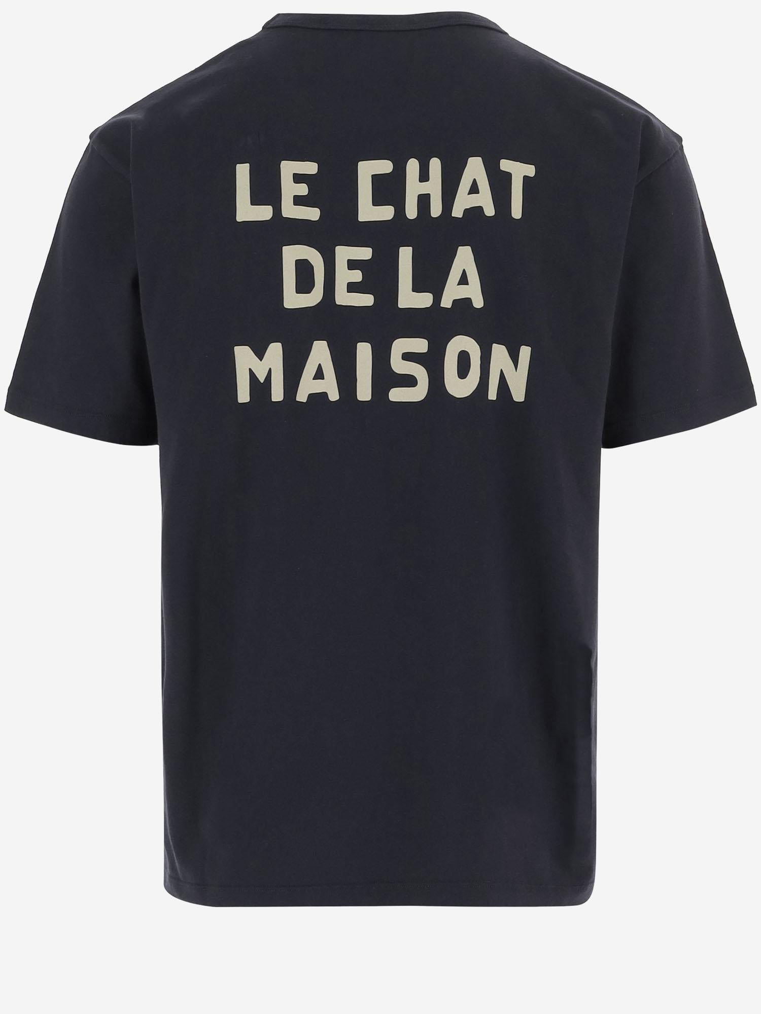 T-shirt in cotone con Stampa Le Chat De La Maison 8V3MG16P BD0598 VALENTINO 
