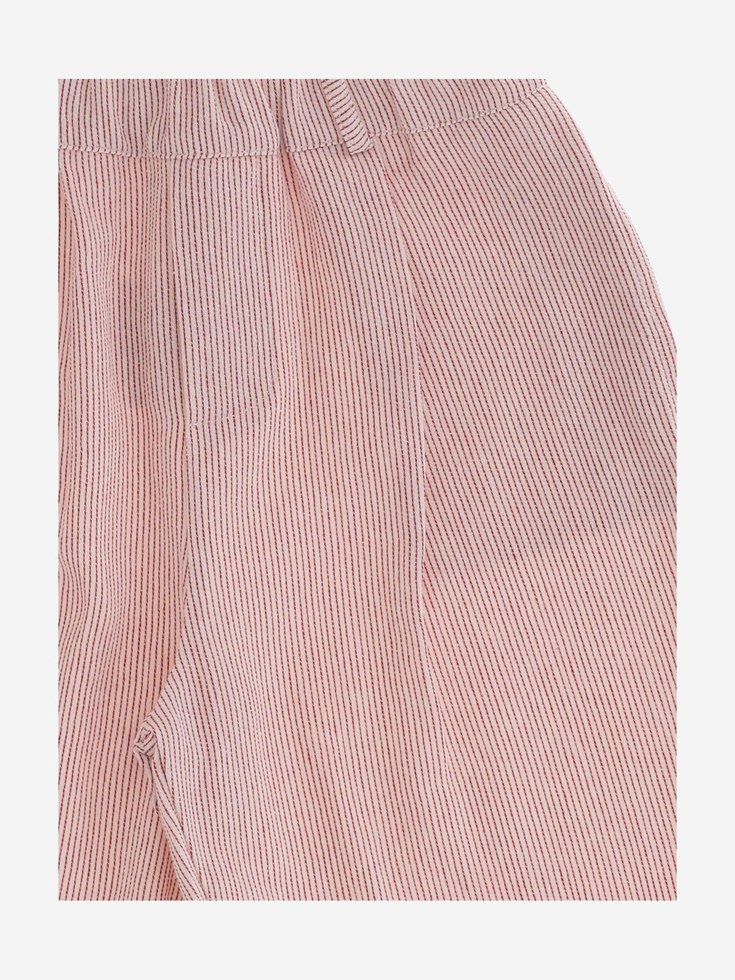 PANTALONI CORTI IN MISTO COTONE A RIGHE 24618064 327 BABE & TESS KIDS 