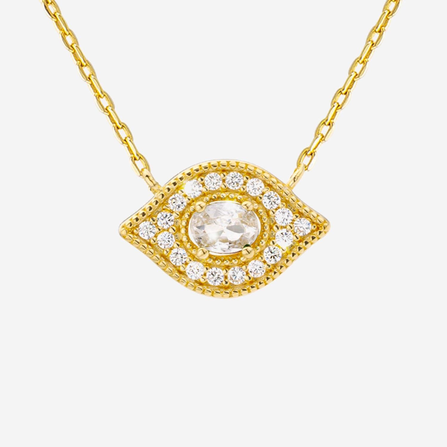 collana WHITE MAJESTIC EYE<BR/> CO427G GOLD MYA BAY 