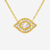collana WHITE MAJESTIC EYE<BR/> CO427G GOLD MYA BAY 