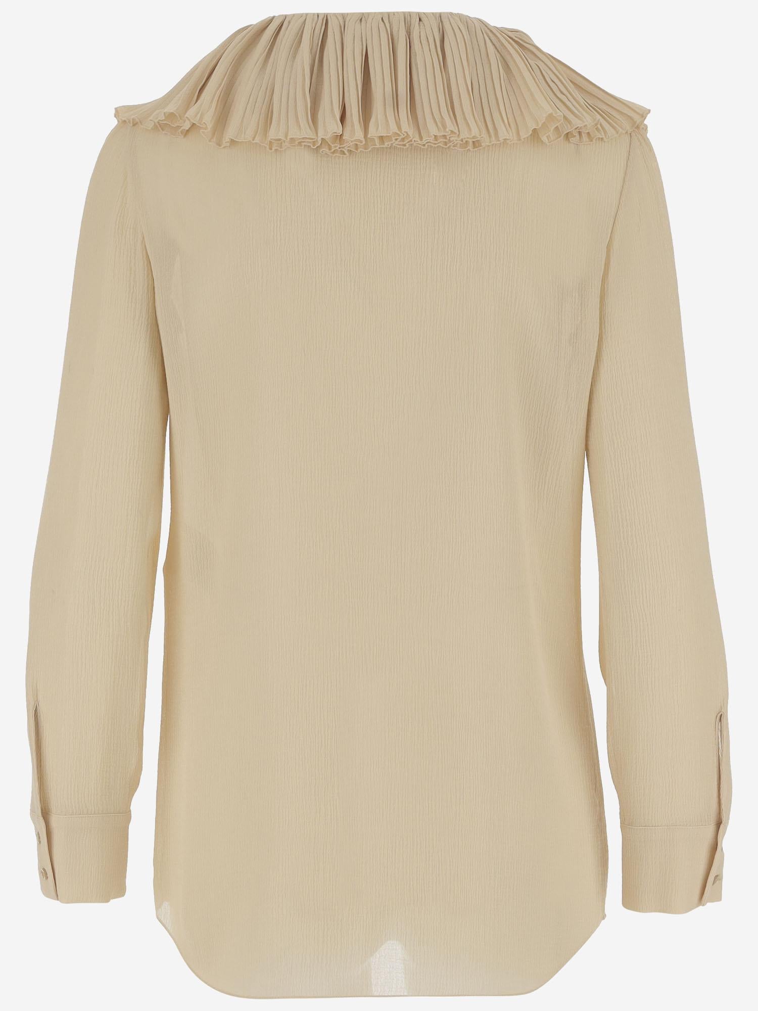 CAMICIA CON RUCHES IN seta 820973 Y3K459520 SAINT LAURENT 