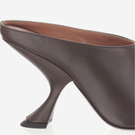 SANDALI UMA IN PELLE UMASLIPPER COFFEE AMINA MUADDI 