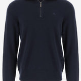 MAGLIONE IN MISTO CASHMERE STRETCH 8112131 NAVY BURBERRY 
