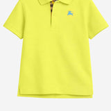 POLO IN COTONE CON LOGO 8117970 VIVIDLIME BURBERRY KIDS 