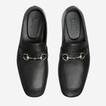 MOCASSINI IN PELLE CON MORSETTO 867507 AAGEH1000 GUCCI 