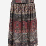 Gonna midi in mussola lamé 6B0RAD57992 M12 VALENTINO 