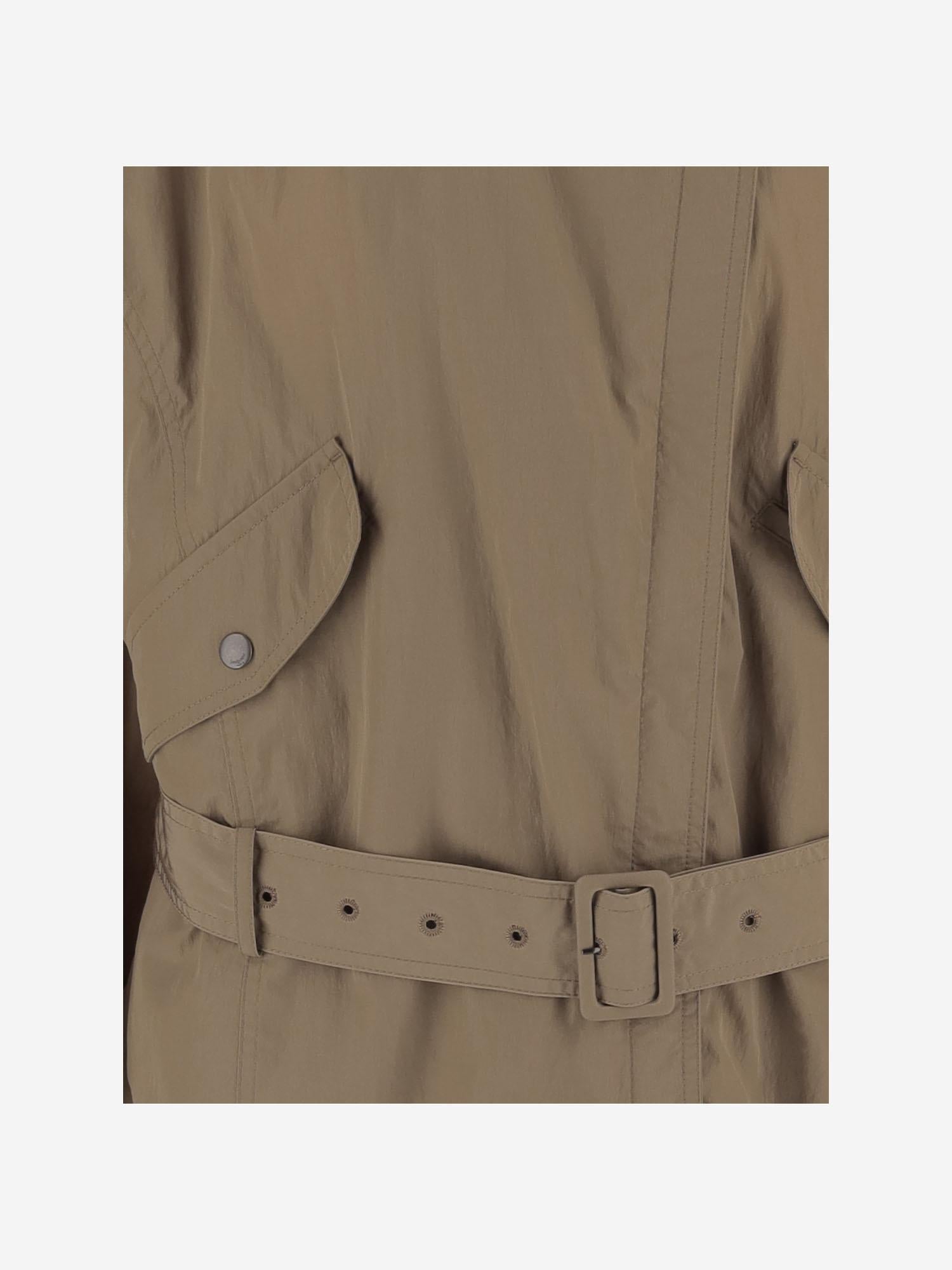 GIACCA CON CINTURA IN NYLON 866196 YZ9GH2576 SAINT LAURENT 