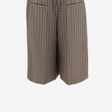 PANTALONI CORTI IN LANA CON MOTIVO QUADRI J02KA0353 J40271242 JIL SANDER 