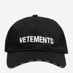 CAPPELLO DA BASEBALL IN COTONE UE54CA180B BLACK VETEMENTS 