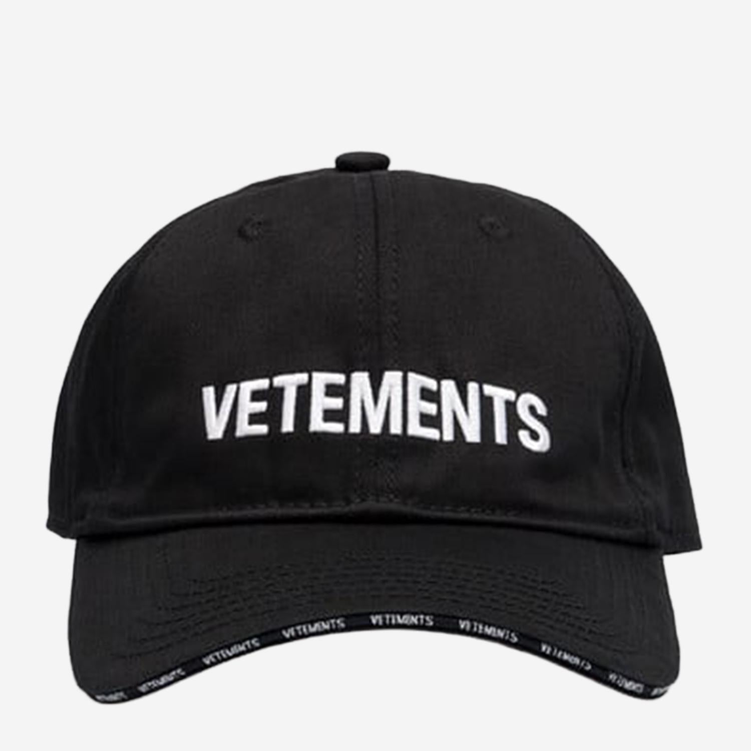 CAPPELLO DA BASEBALL IN COTONE UE54CA180B BLACK VETEMENTS 