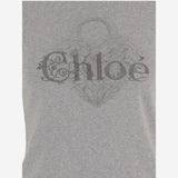 T-SHIRT IN COTONE CON LOGO CH25WJH03195 01B CHLOE 