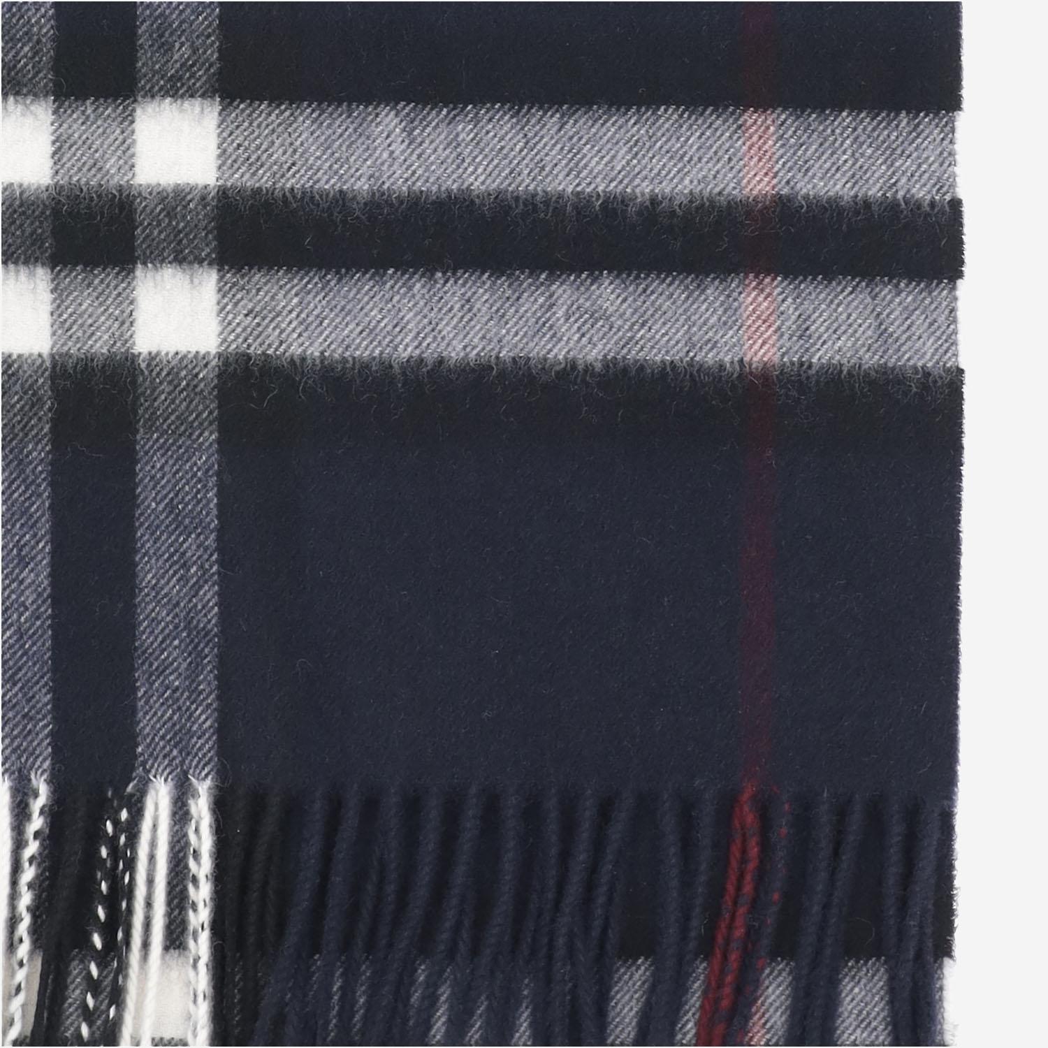 Sciarpa check rossa in cashmere 8112641 INK BURBERRY 